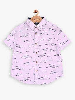 One Friday - Boys Pink Printed Shirt