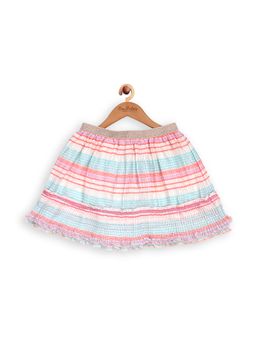 One Friday - Girls Multicolor Pleated Skirt