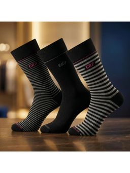 CR7 Cristiano Ronaldo - Premium Cotton Crew Socks Black (Pack of 3)
