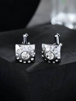 Voylla - Titan Silver Mens Cufflinks