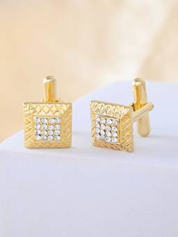 Voylla - Golden Radiance Mens Cufflinks