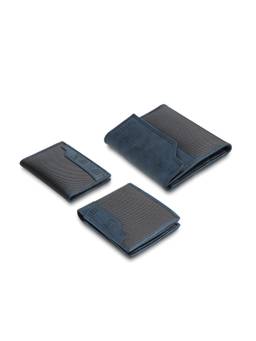EUME - Crest Men Wallet, Passport & Card Holder Accessory Gift - Volcanic Blue