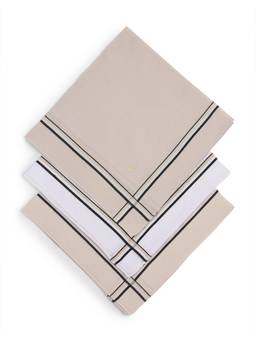 Arrow - Mens Striped Border Handkerchief (Pack of 3)