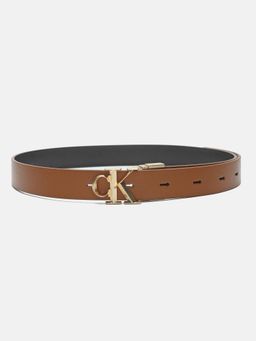 Calvin Klein - Solid Brown Leather Classic Belt