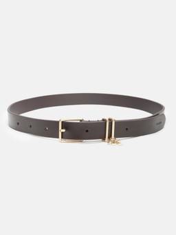Calvin Klein - Solid Brown Leather Classic Belt