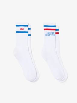 Lacoste - Striped Socks White (Pack of 2)