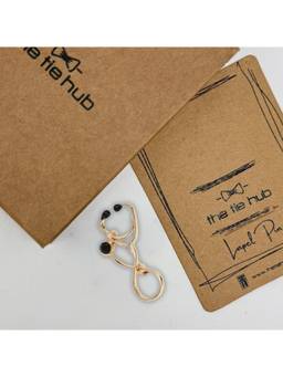 The Tie Hub - Mens Gold Brass Medical Stethoscope Lapel Pin