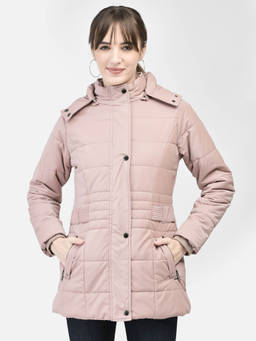 CRIMSOUNE CLUB - Women's Pink Hooded Puffer Jacket