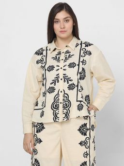VERO MODA - Curve Beige Printed Shirt