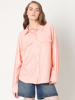 VERO MODA - Peach Oversized Shirt