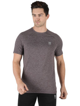 Rock.it - Men Purple Round Neck Smart Fit Half Sleeve T-shirt