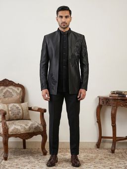 Jompers - Japanese Fabric Jacket With Bandhgala And Trouser