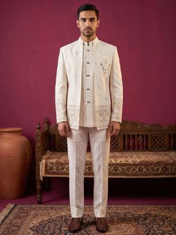 Jompers - Men Ethnic Jacket With Bandhgala And Trouser