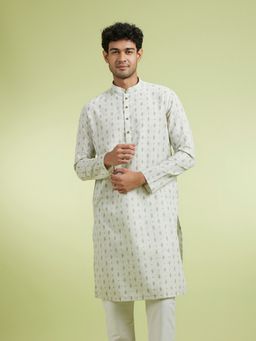 Manyavar - Green Cotton Blend Kurtas for Men