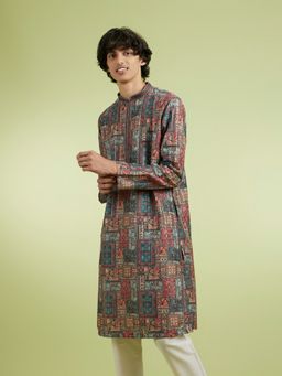 Manyavar - Multi-Color Art Silk Kurtas for Men