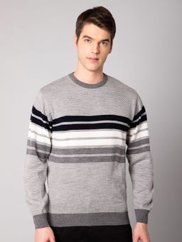 Cantabil - Men Grey Melange Sweater