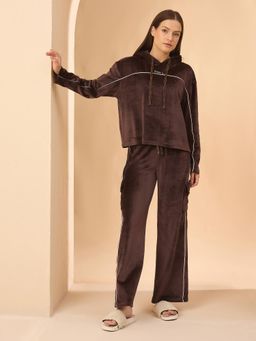 Sweet Dreams - Womens Solid Nightsuit Brown