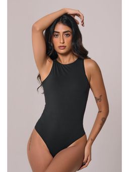 INVOGUE - Sleeveless Bare Bodysuit Black