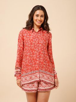 Drape In Vogue - Boho Relaxed Fit Shirt Abd Shorts