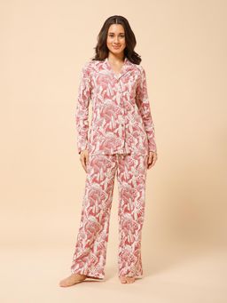 Drape In Vogue - Tropical Printed Nightsuit