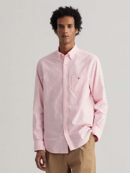 GANT - Men Pink Striped Regular Fit Shirt