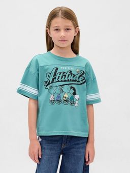 GAP - Blue Cotton Half Sleeves T-Shirt