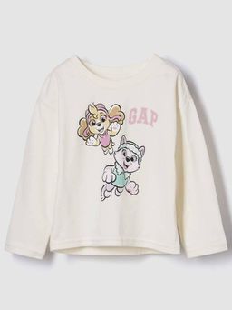 GAP - White Cotton Full Sleeves T-Shirt