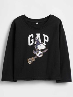 GAP - Black Cotton Full Sleeves T-Shirt