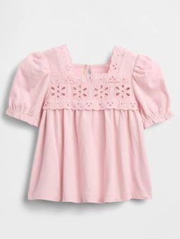 GAP - Pink Cotton Half Sleeves Top