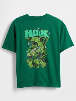 GAP - Green Cotton Half Sleeves T-Shirt