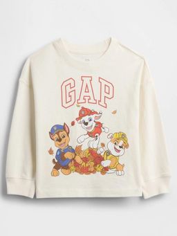 GAP - Off White Cotton Full Sleeves T-Shirt