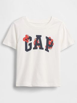 GAP - White Cotton Half Sleeves T-Shirt