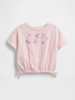 GAP - Pink Cotton Half Sleeves T-Shirt