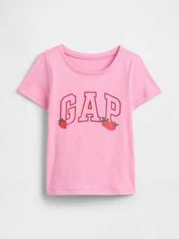 GAP - Pink Cotton Half Sleeves T-Shirt