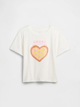 GAP - White Cotton Half Sleeves T-Shirt