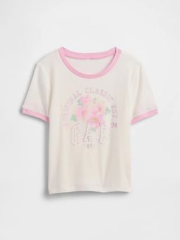 GAP - Off White Cotton Half Sleeves T-Shirt