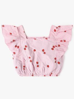 GAP - Pink Cotton Half Sleeves Top