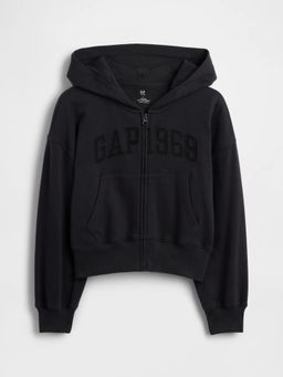 GAP - Black Knitted Full Sleeves Hoodie