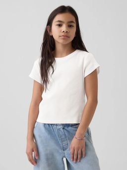 GAP - White Cotton Half Sleeves T-Shirt