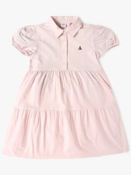 GAP - Pink Cotton Half Sleeves Knee Length Dress