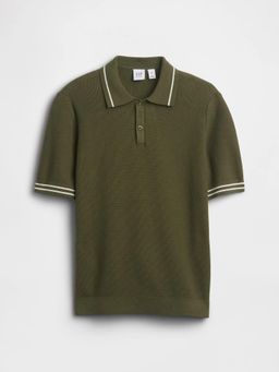 GAP - Olive Cotton Half Sleeves Polo T-Shirt