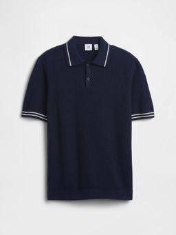GAP - Navy Blue Cotton Half Sleeves Polo T-Shirt