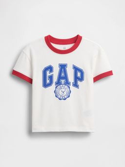 GAP - White Cotton Half Sleeves T-Shirt