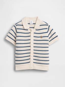 GAP - Off White Cotton Half Sleeves Shirt