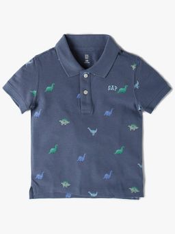 GAP - Blue Cotton Half Sleeves Polo T-Shirt