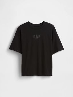 GAP - Black Cotton Half Sleeves T-Shirt