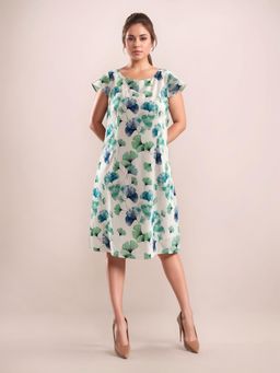 Zink London - Women Multi-Color Nature Knee Length Dress
