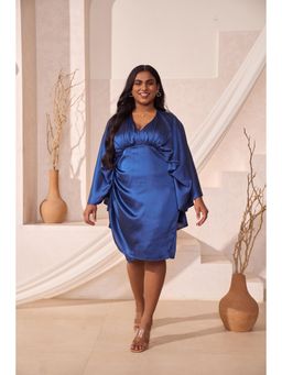 Sonsie - Emmi Blue Cape Knee Length Dress