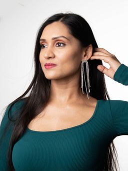 White Lies - Crystal Chandelier Earrings