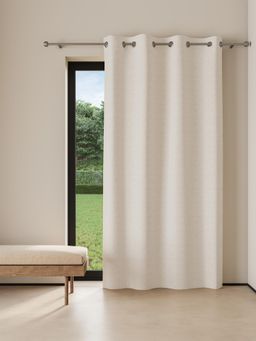 Ddecor Live Beautiful - Readymade Eyelet Door Curtain, White